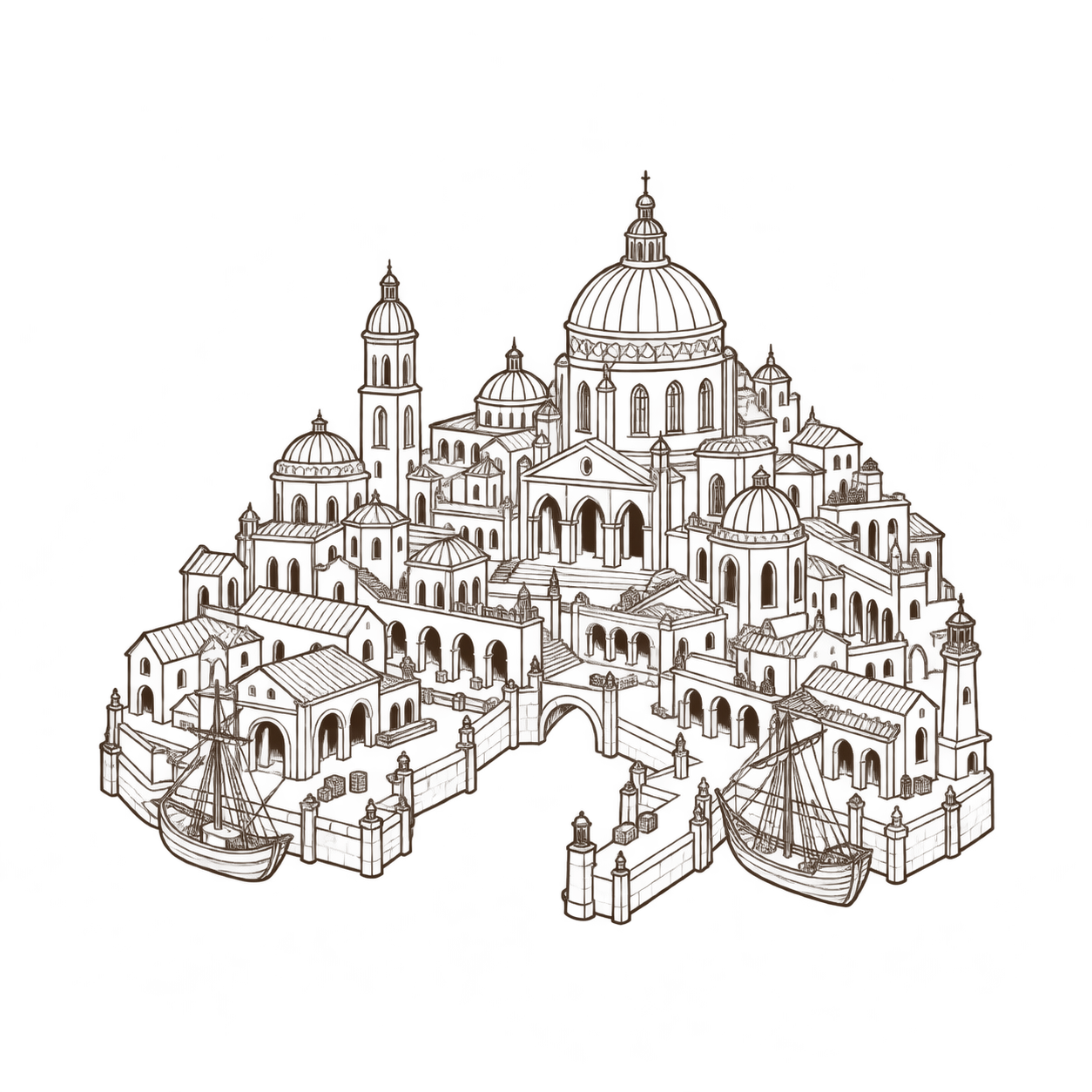 Исходный PNG с рисунком города Велимар на прозрачном фоне